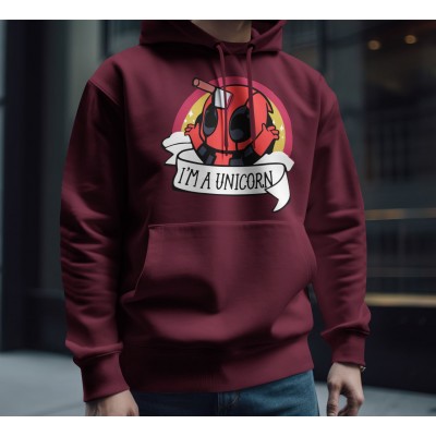 Суичър без цип Oversize Deadpool - I'm A Unicorn